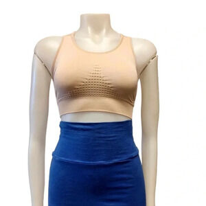 Sweaty Betty Seamless Nude Sports Bra Racer Back  Size Medium